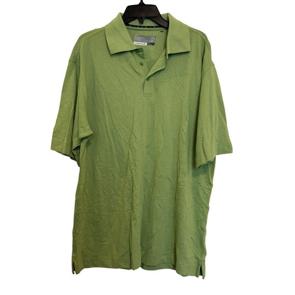 Cutter & Buck Mens Green Polo Shirt L Moisture Wicking Comfortable Breathable Co - Picture 1 of 4